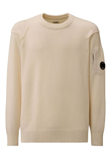 maglione girocollo uomo bianco C.P. COMPANY | RFCMKN707A-110149A103